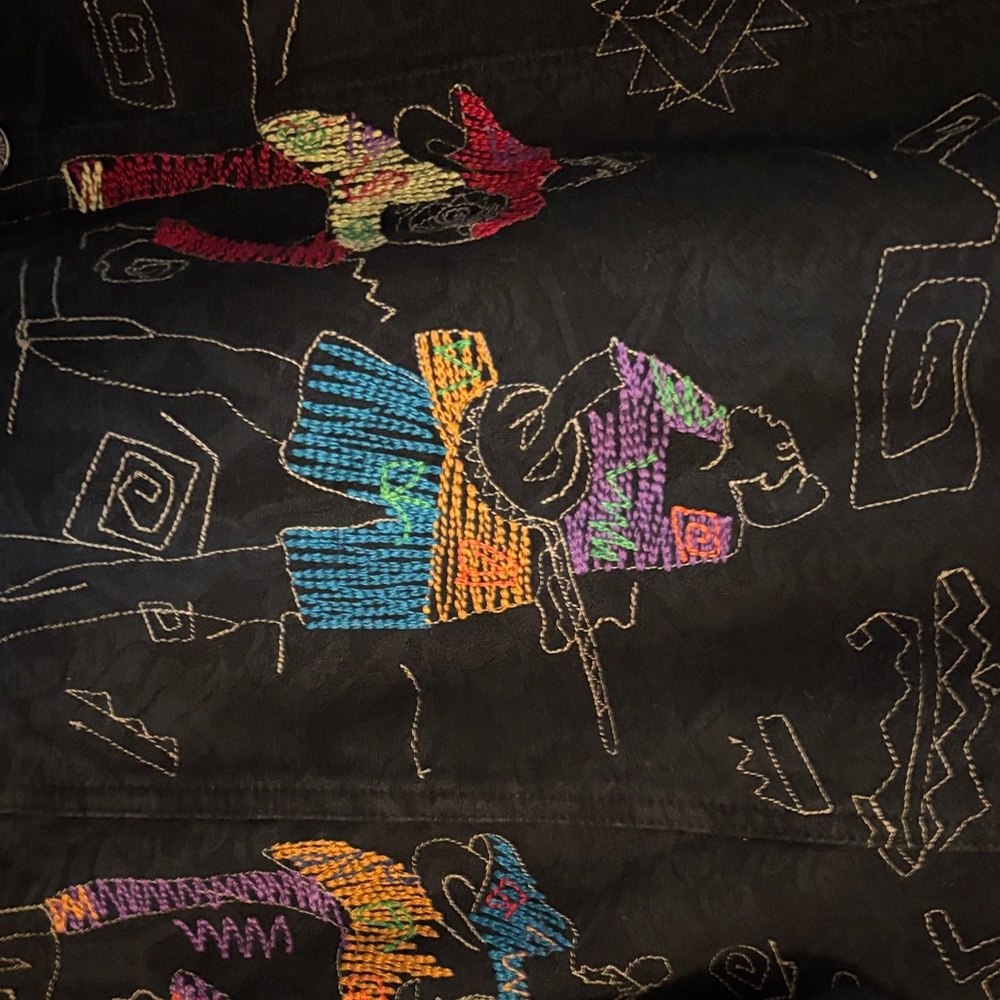 Chico's Black Multicolor Patterned Blazer - image 5